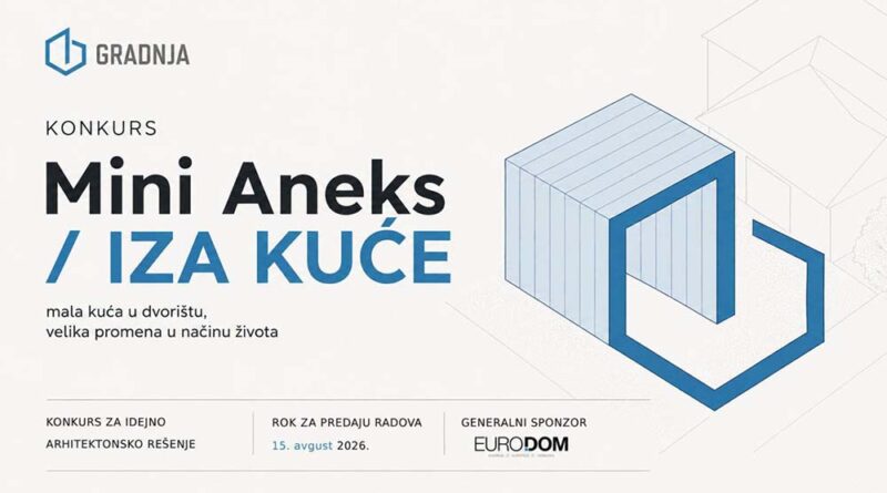 Gradnja raspisuje regionalni konkurs „Mini Aneks / IZA kuće“